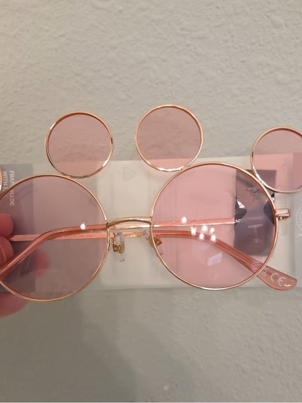 Disney Pink Round Mickey Ear Sunglasses